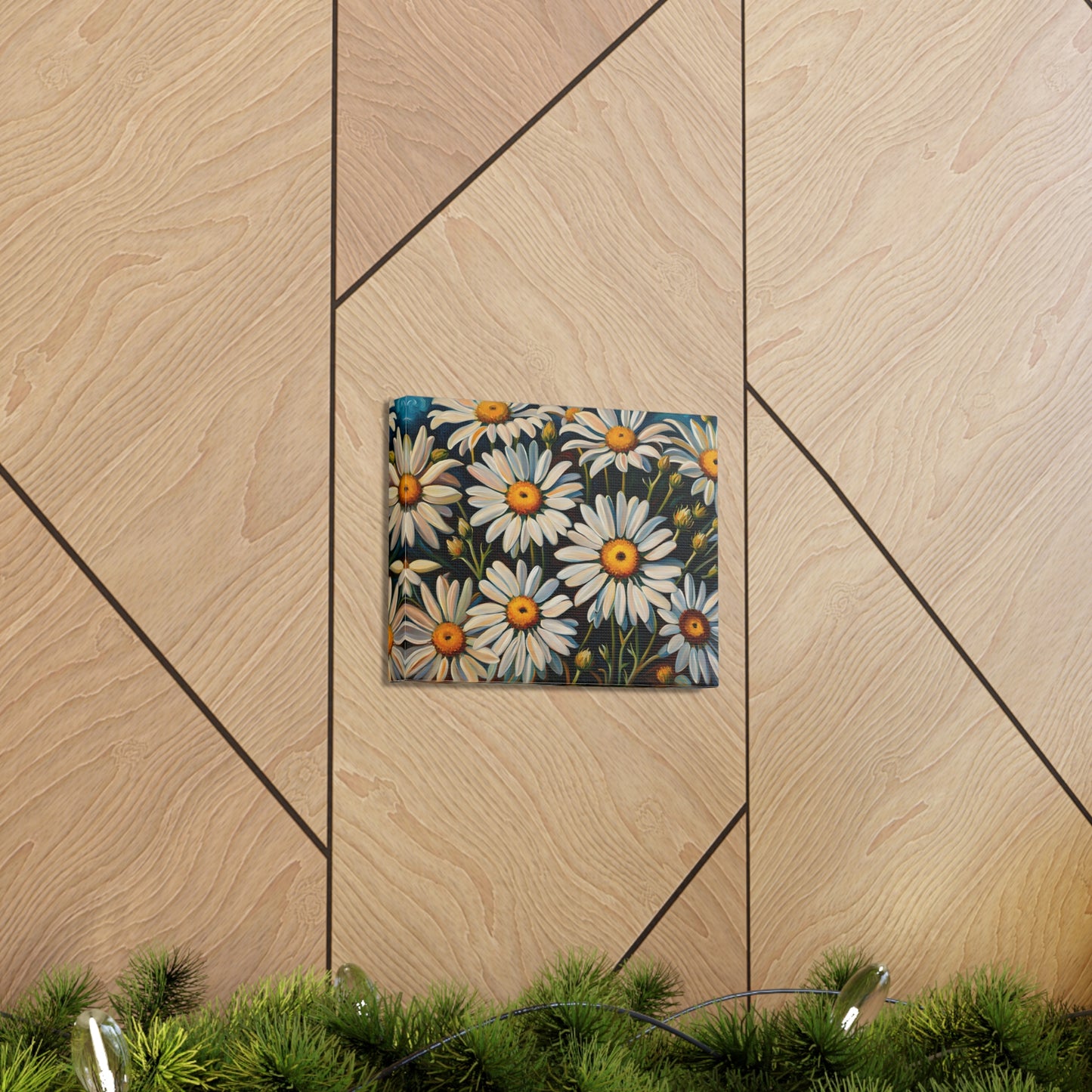 Dew Kissed Daisies: Classic Oil Painting Wall Décor