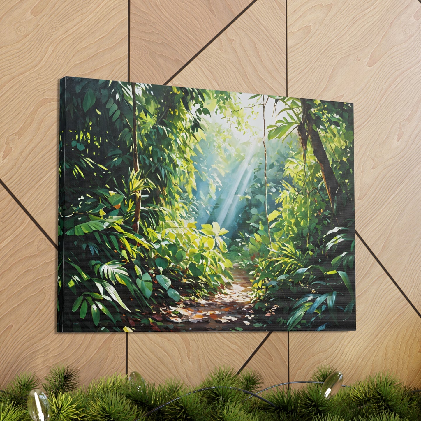 Lush Foliage: Classic Oil Painting Wall Décor