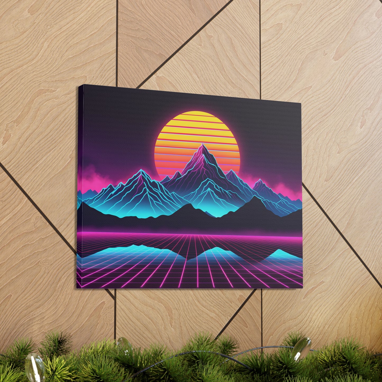 Vaporwave Horizon: Outrun Wall Décor