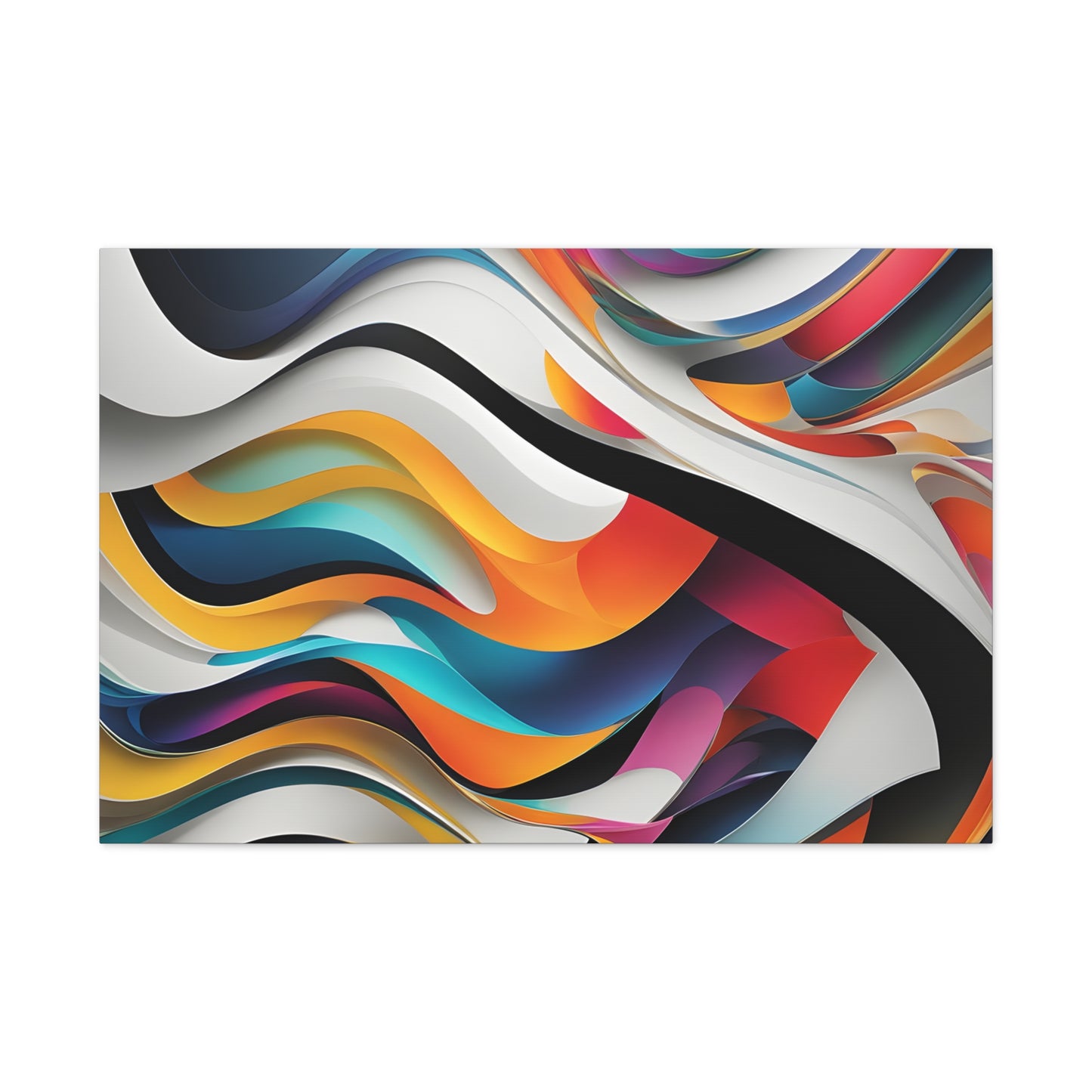 Serene Waves: Abstract Wall Décor