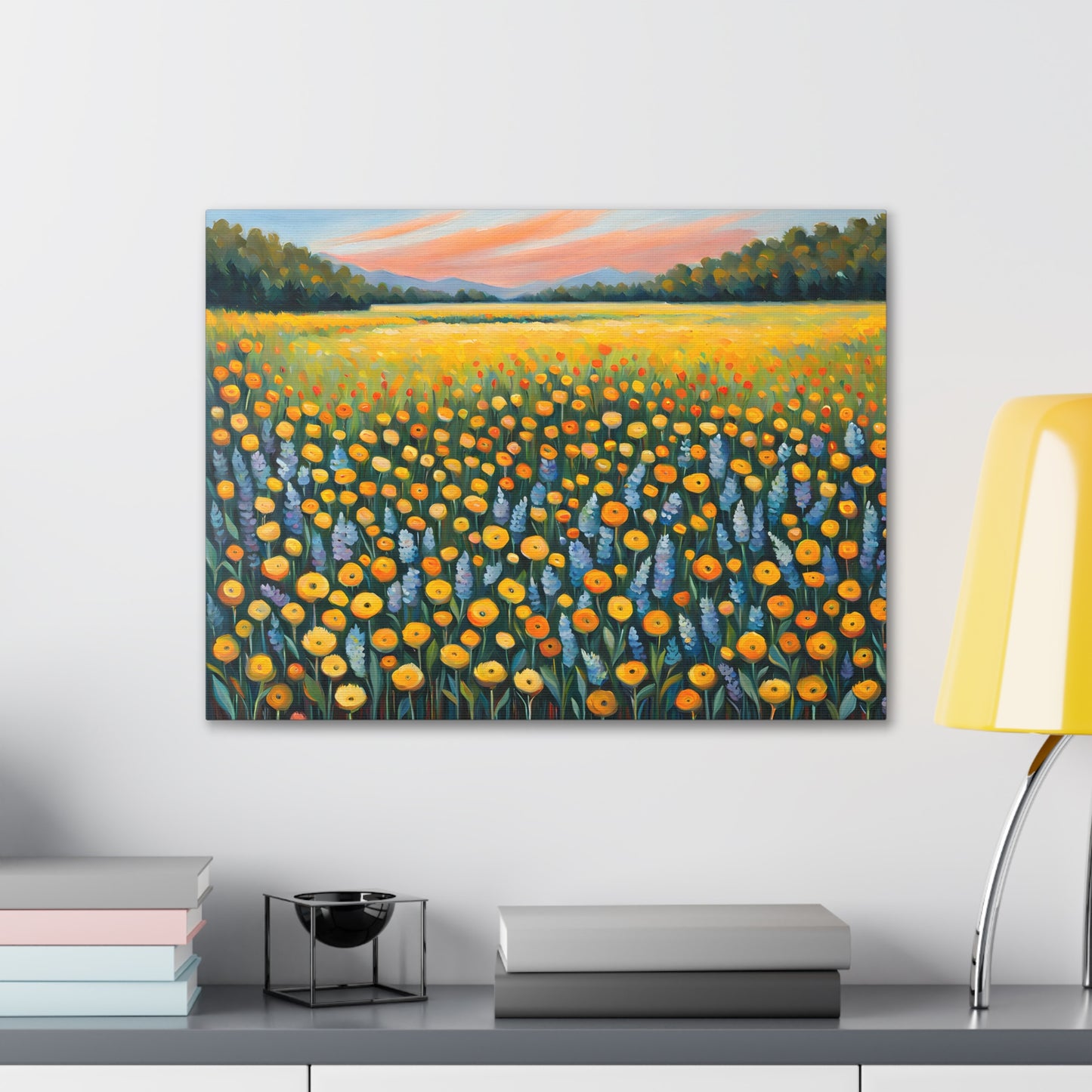 Peaceful Meadow: Classic Oil Painting Wall Décor