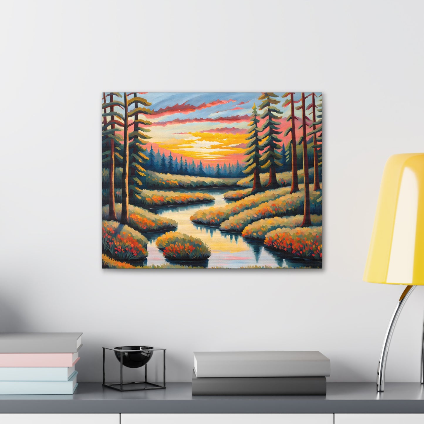 Echoing Valleys: Classic Oil Painting Wall Décor