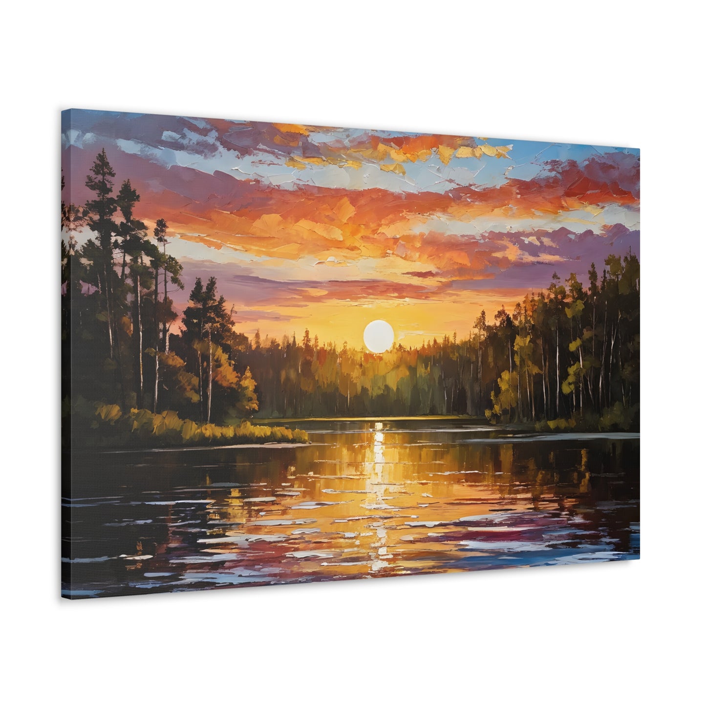 Peaceful Clearing: Classic Oil Painting Wall Décor