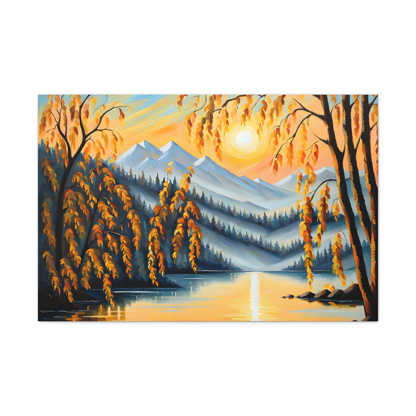 Valley Glow: Classic Oil Painting Wall Décor