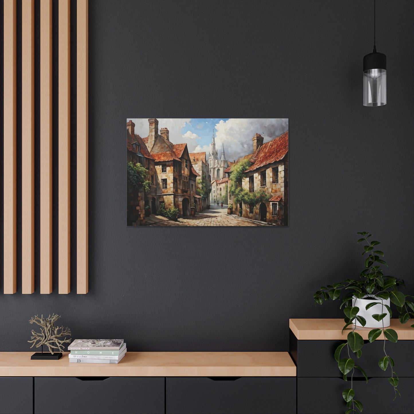 Peaceful Retreat: Classic Oil Painting Wall Décor