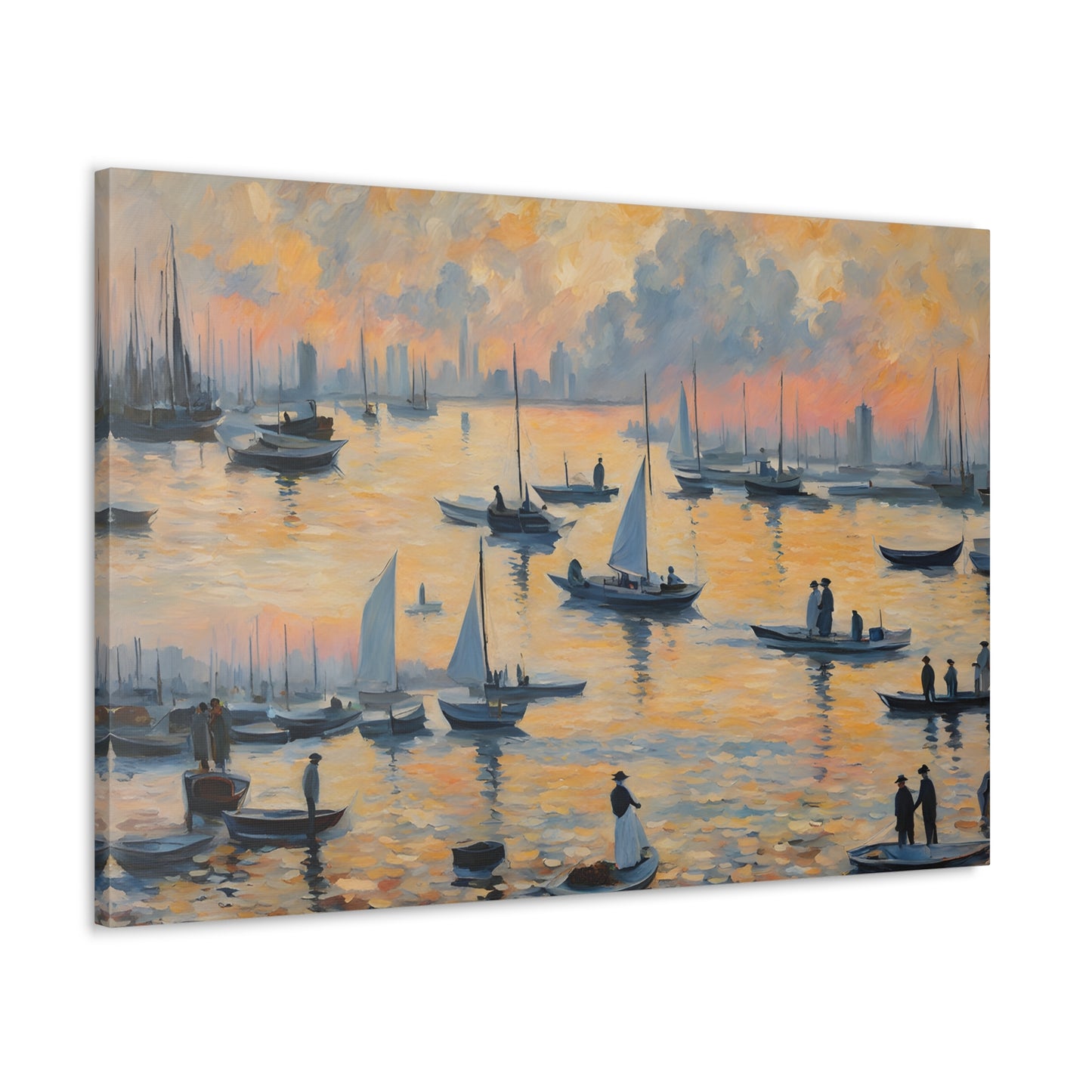 Sunset Shores: Classic Oil Painting Wall Décor