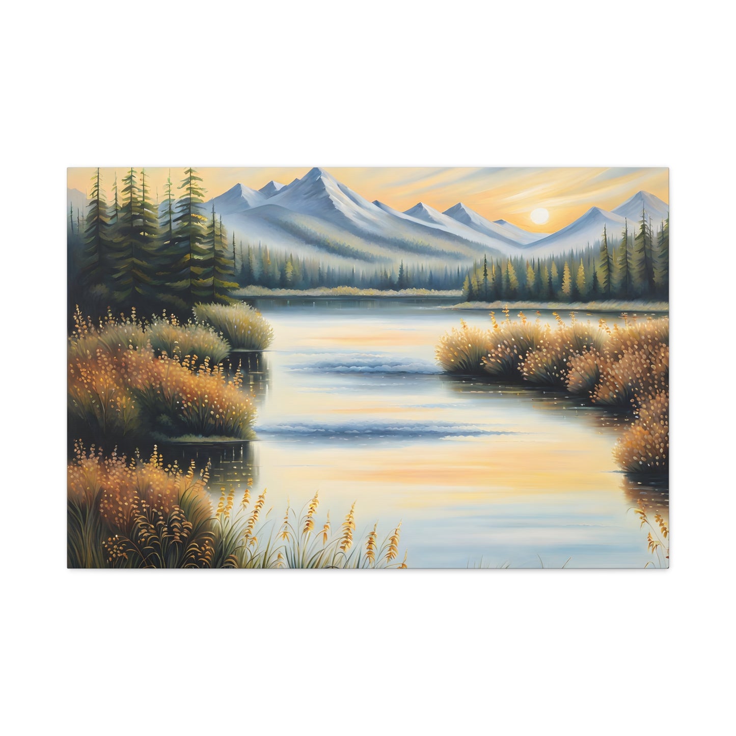 Mountain Refuge: Classic Oil Painting Wall Décor