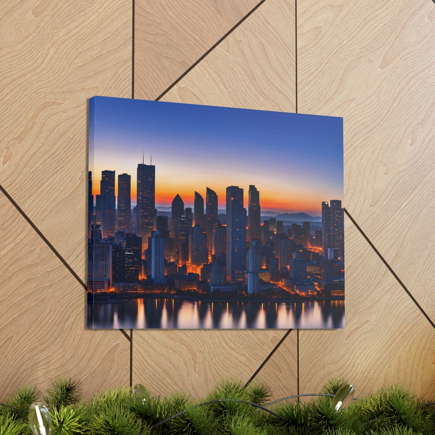 Evening Skyline: Cityscape Wall Décor