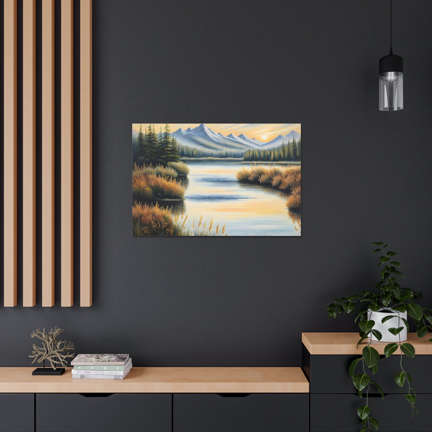 Mountain Refuge: Classic Oil Painting Wall Décor