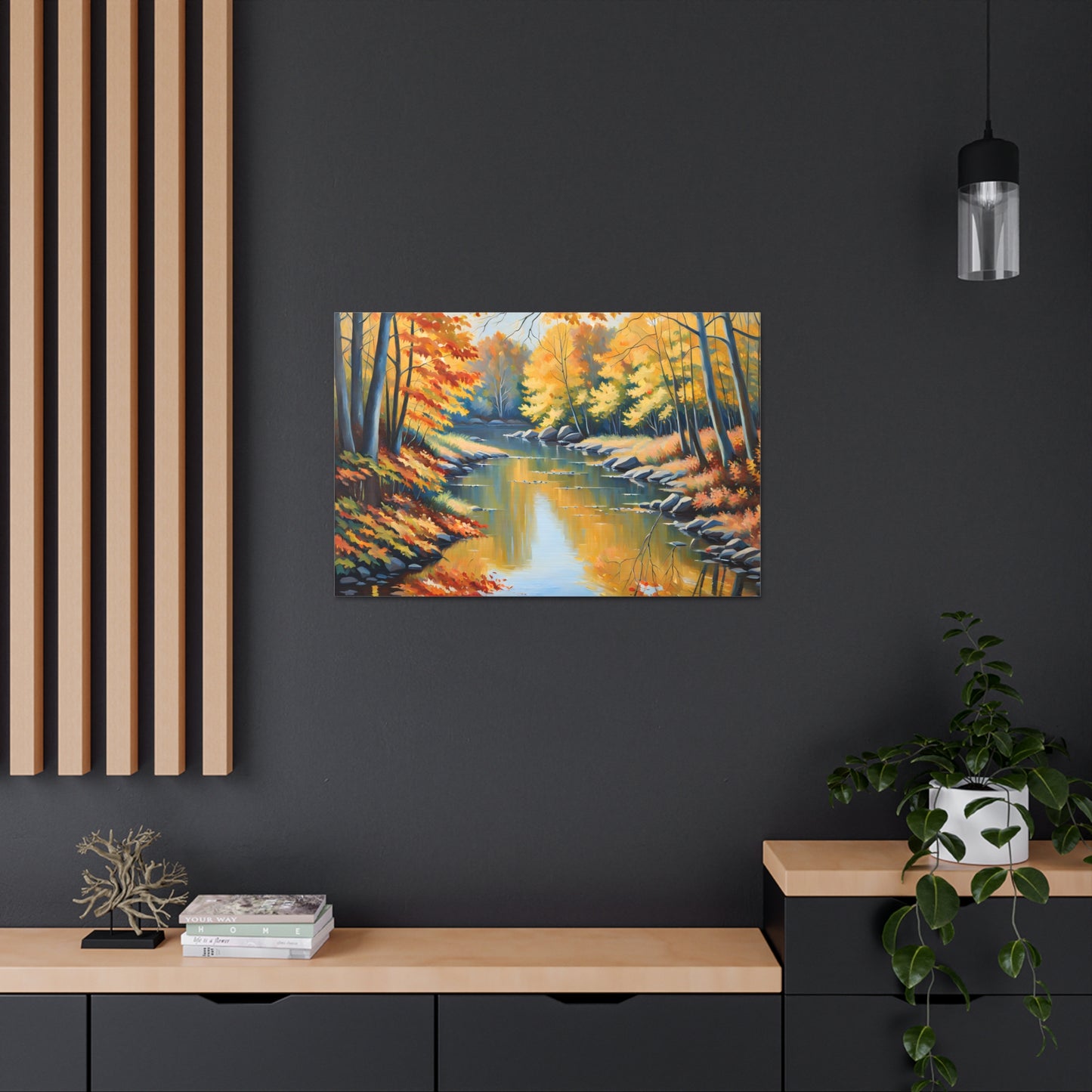 River’s Journey: Classic Oil Painting Wall Décor