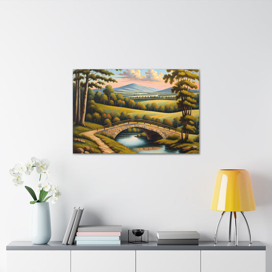 Whispering Ridge: Classic Oil Painting Wall Décor