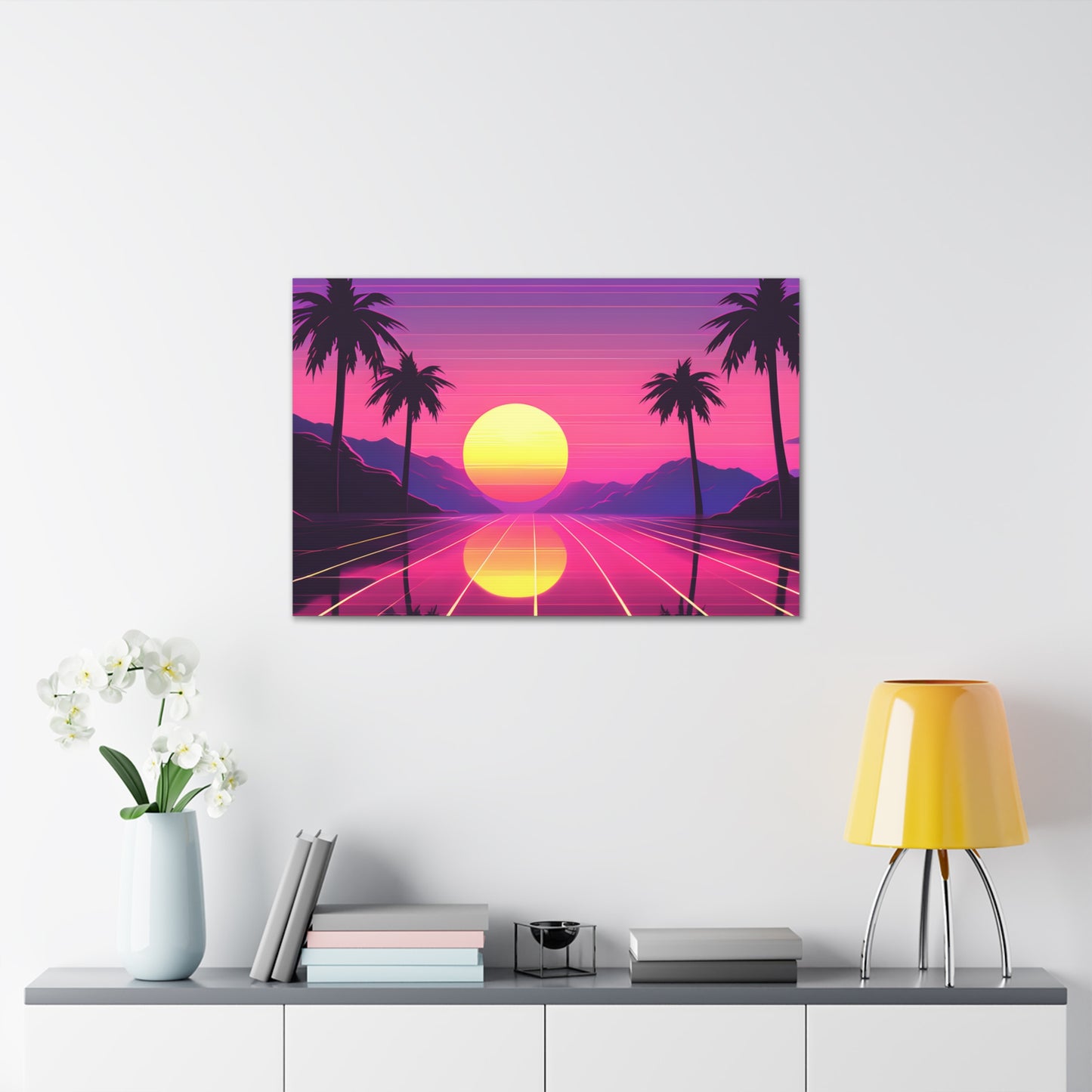 Neon Palms: Outrun Wall Décor