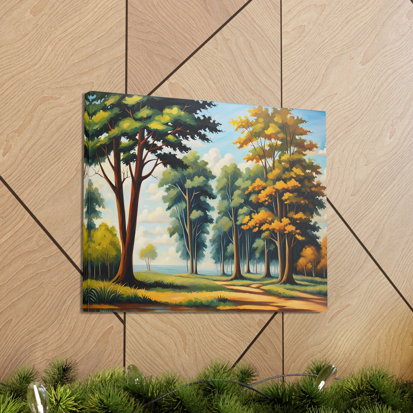 Peaceful Valley: Classic Oil Painting Wall Décor