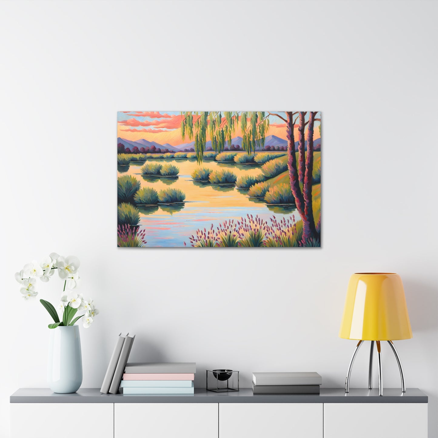 Tranquil Oasis: Classic Oil Painting Wall Décor