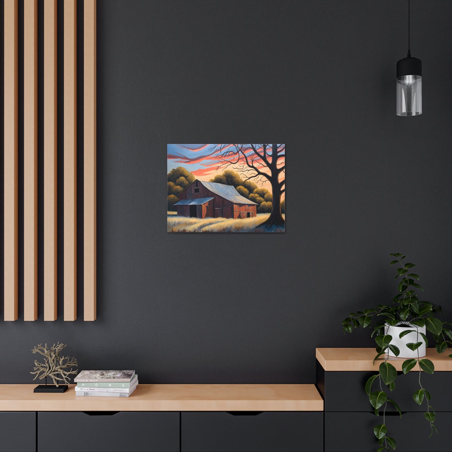 Rustic Wilderness: Classic Oil Painting Wall Décor