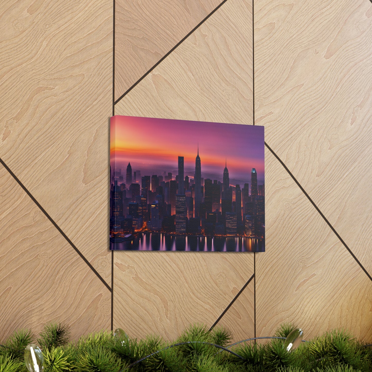 Urban Glow: Cityscape Wall Décor