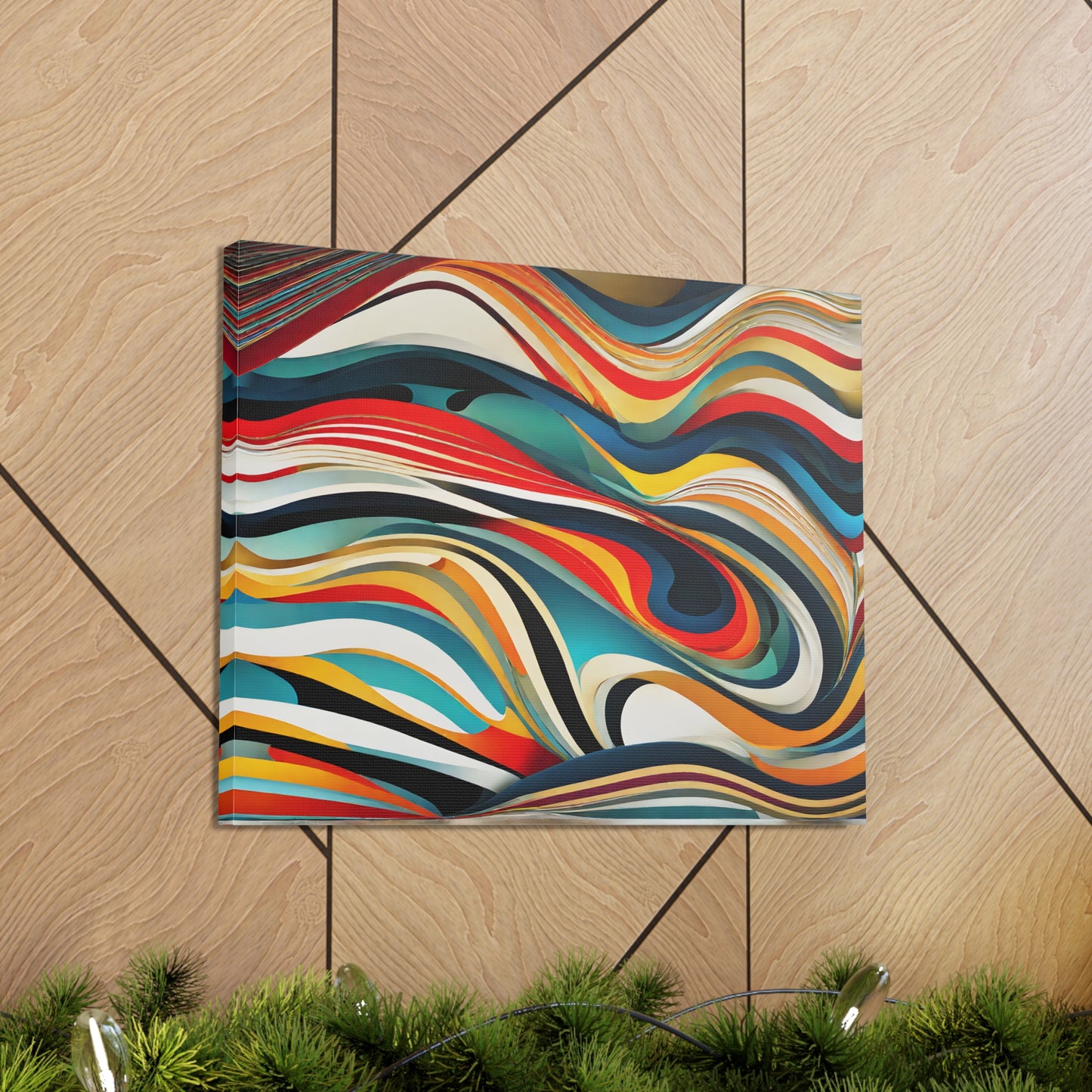 Iridescent Waves: Abstract Wall Décor