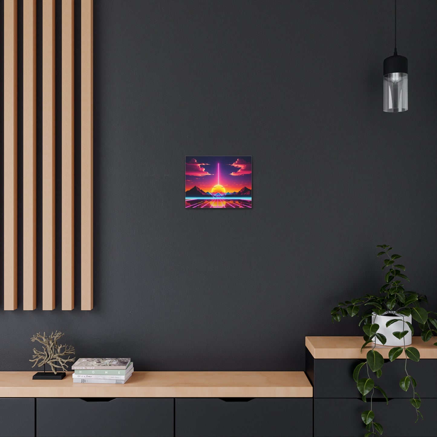 Neon Horizon: Outrun Wall Décor