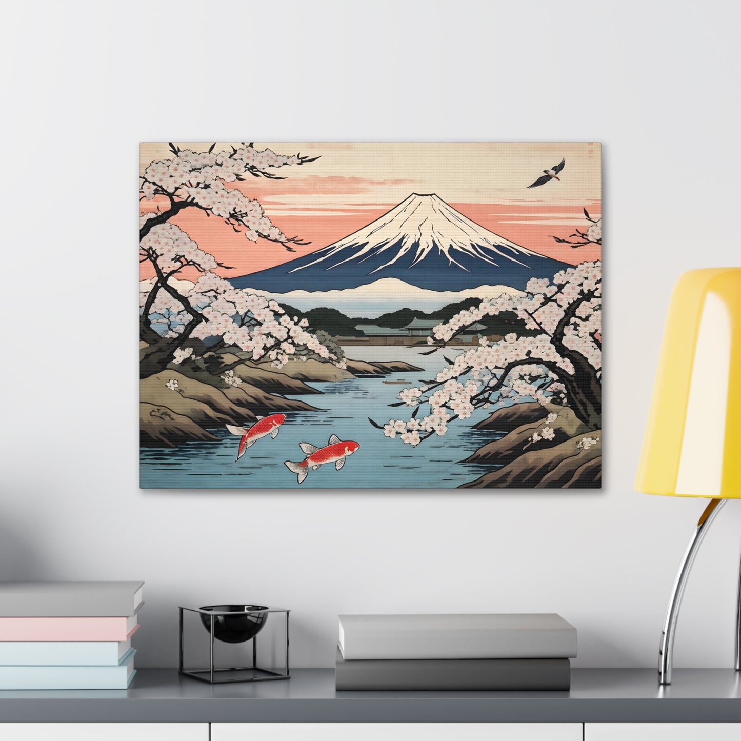 Koi Pond Reflections: Ukiyo-e Wall Décor