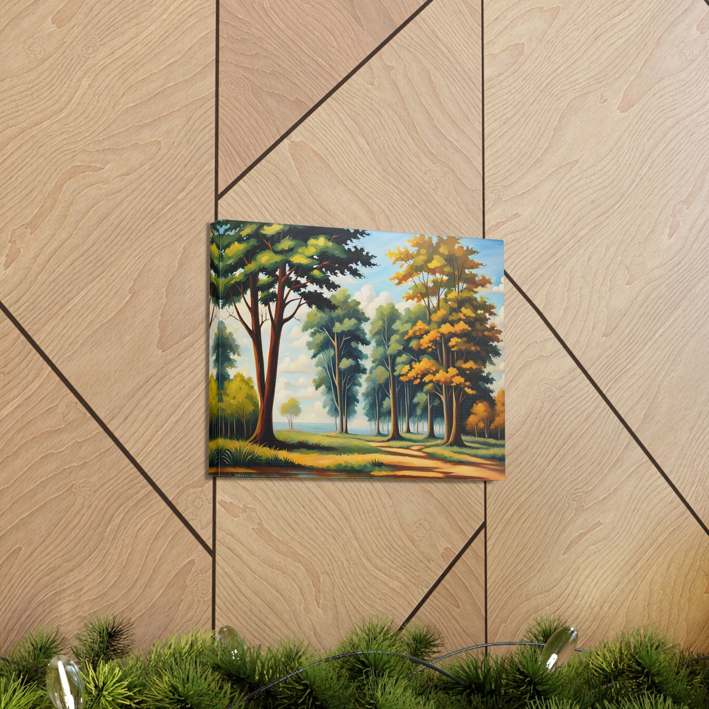 Peaceful Valley: Classic Oil Painting Wall Décor