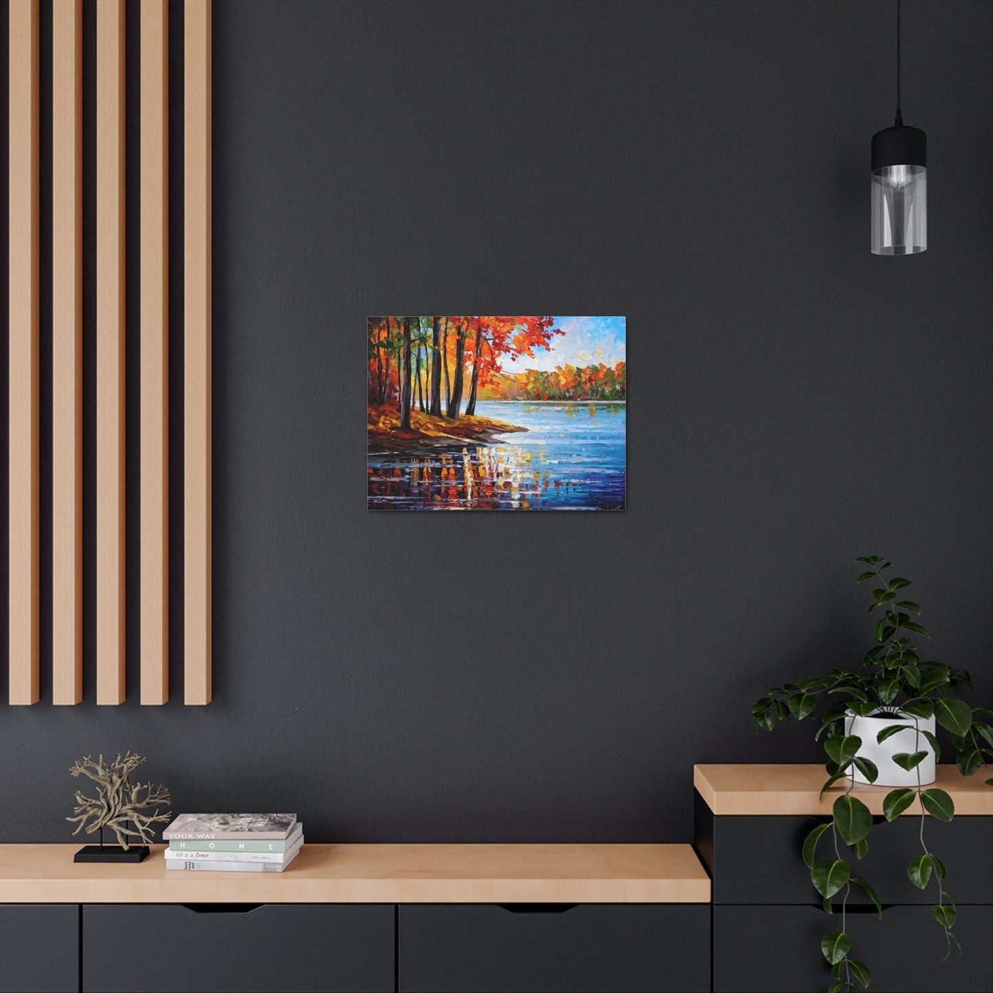 Serene Lake: Classic Oil Painting Wall Décor