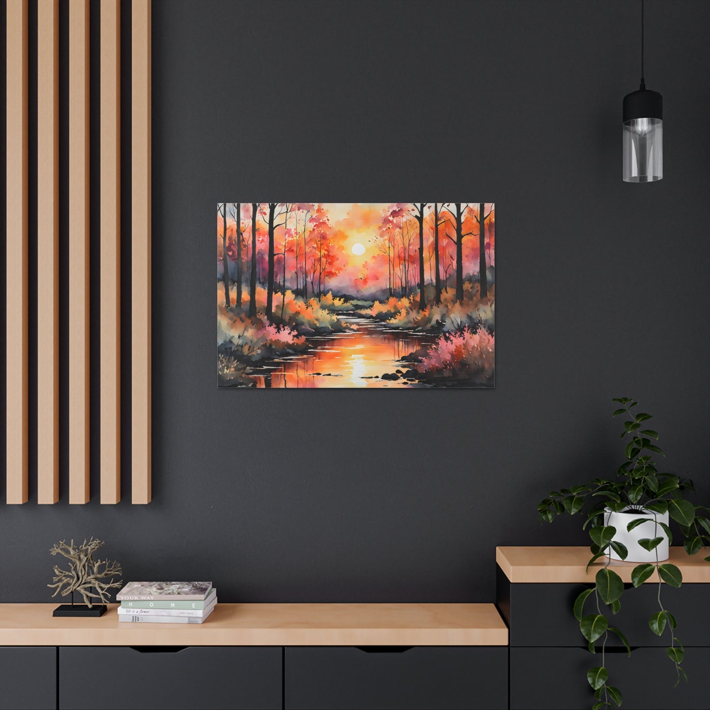 Soft Sunset Glow: Watercolor Wall Décor