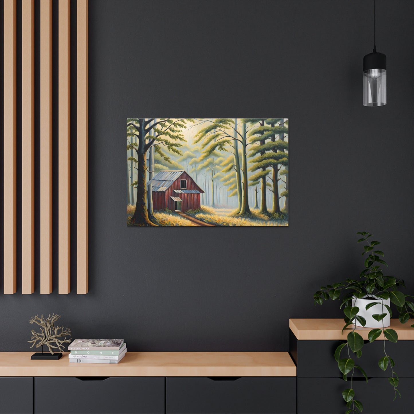 Woodland Refuge: Classic Oil Painting Wall Décor