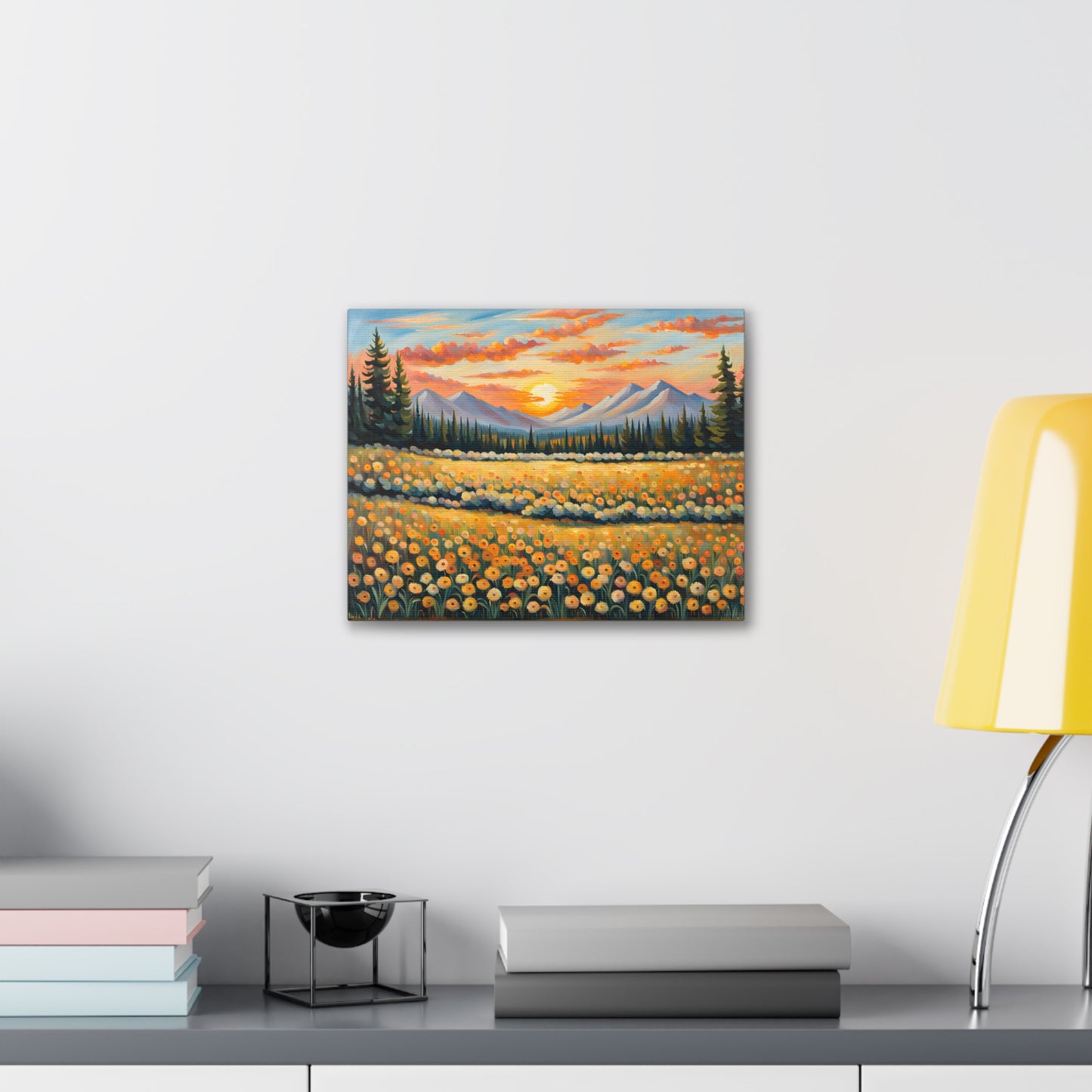 Amber Horizon: Classic Oil Painting Wall Décor