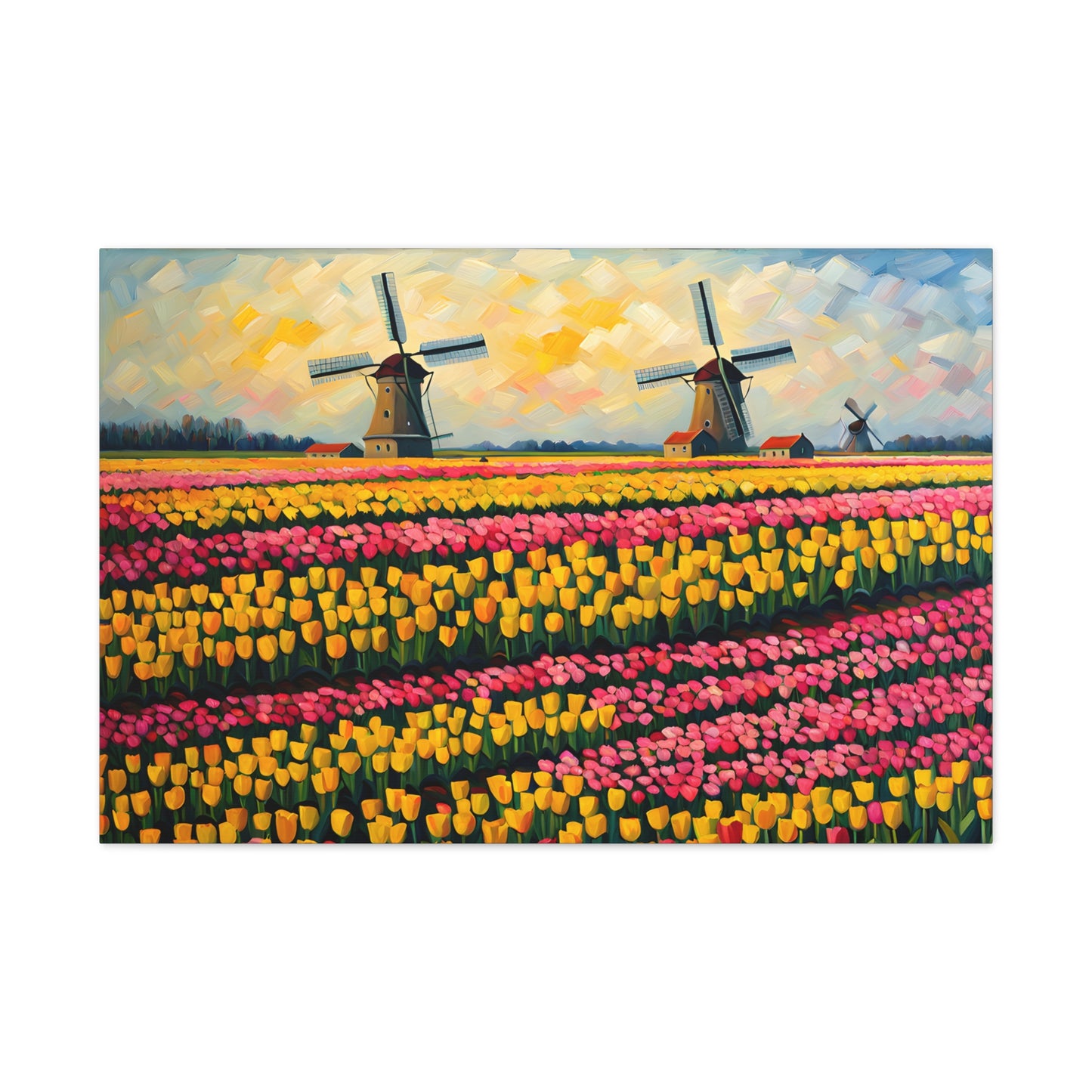 Tulips Breeze: Classic Oil Painting Wall Décor