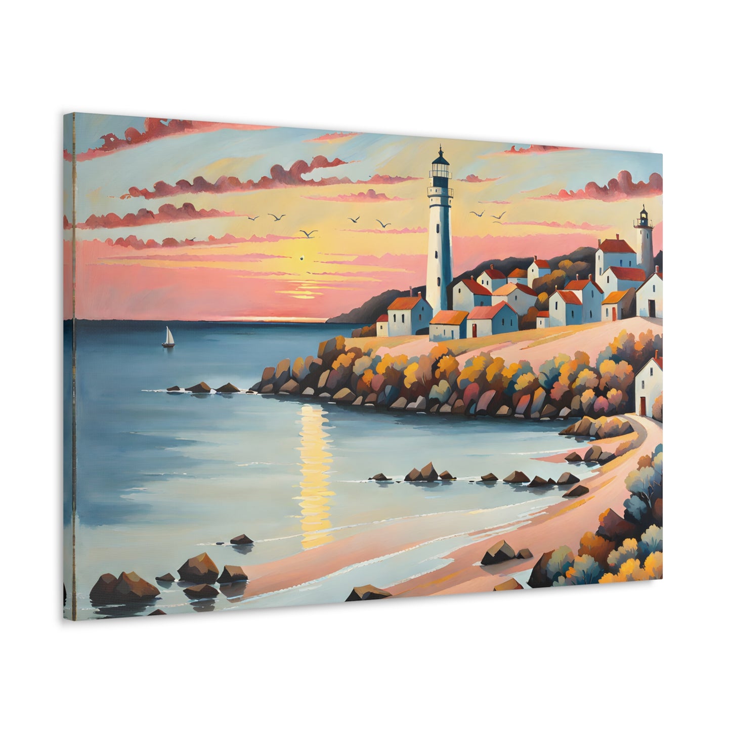 Emerald Shores: Classic Oil Painting Wall Décor