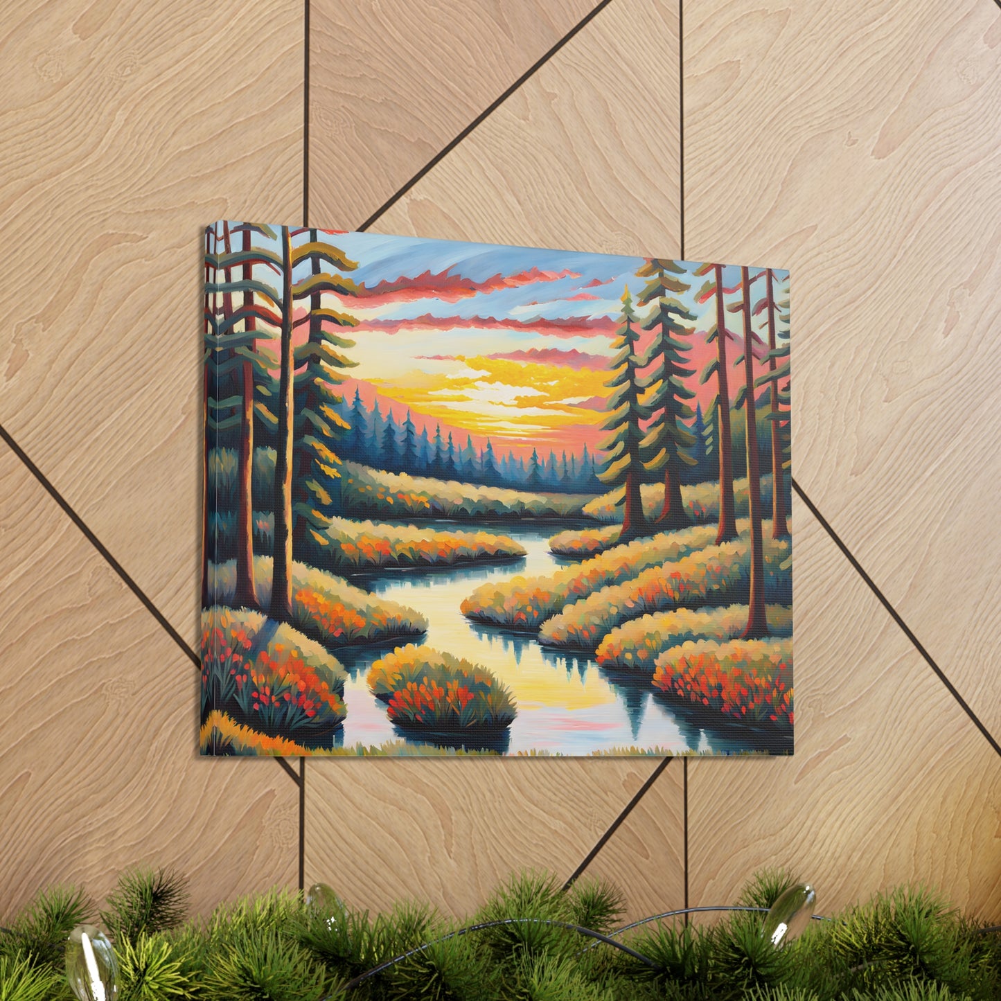 Echoing Valleys: Classic Oil Painting Wall Décor