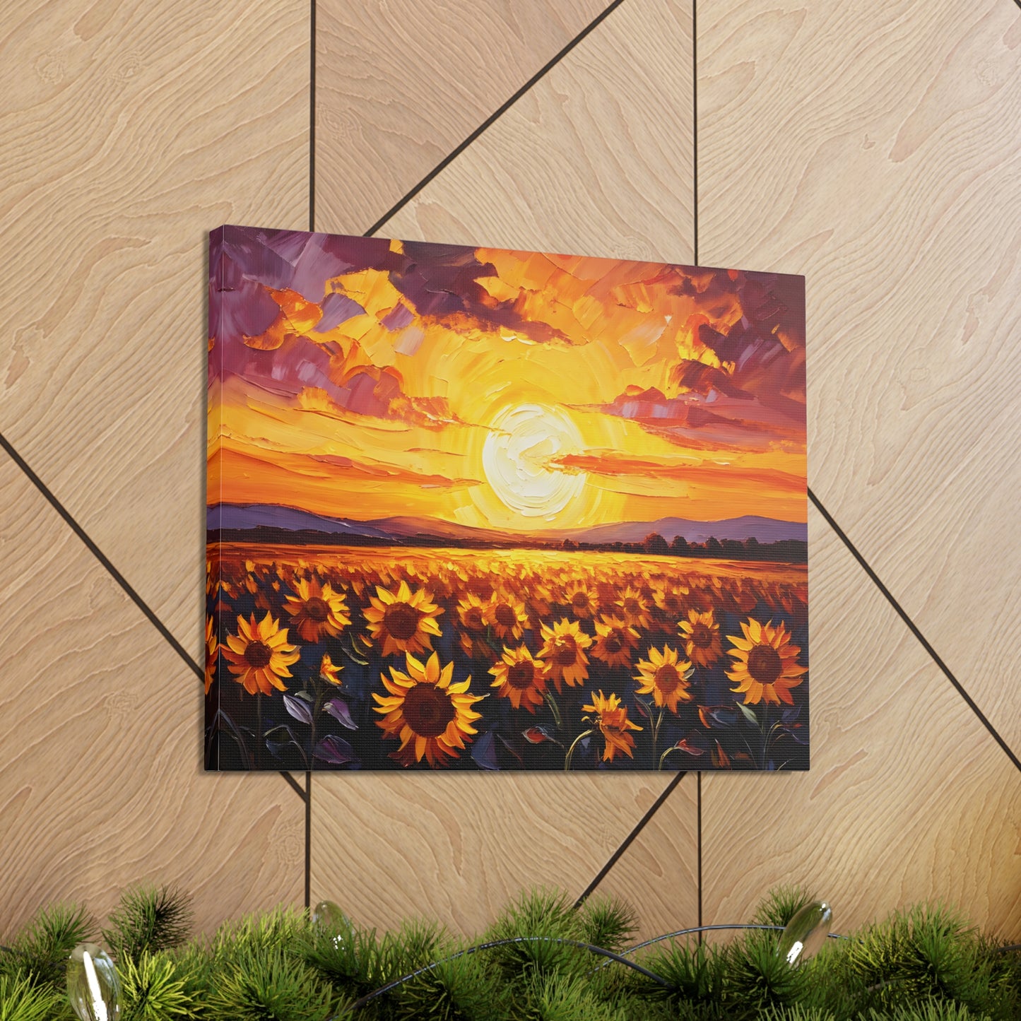 Glowing Garden: Classic Oil Painting Wall Décor