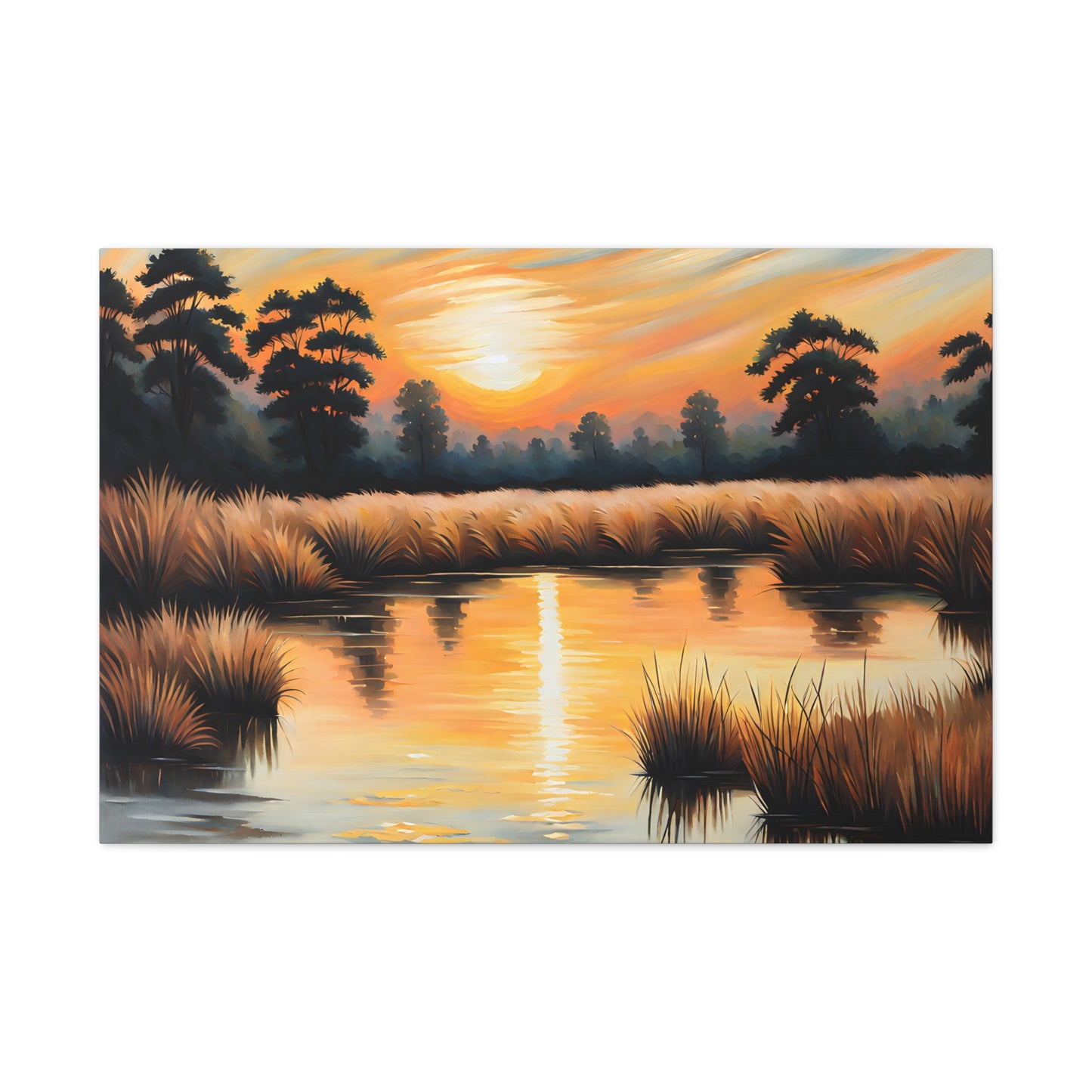 Sunlit Brook: Classic Oil Painting Wall Décor