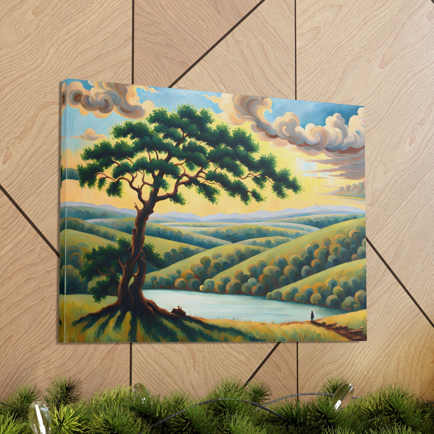 Pine Valley: Classic Oil Painting Wall Décor