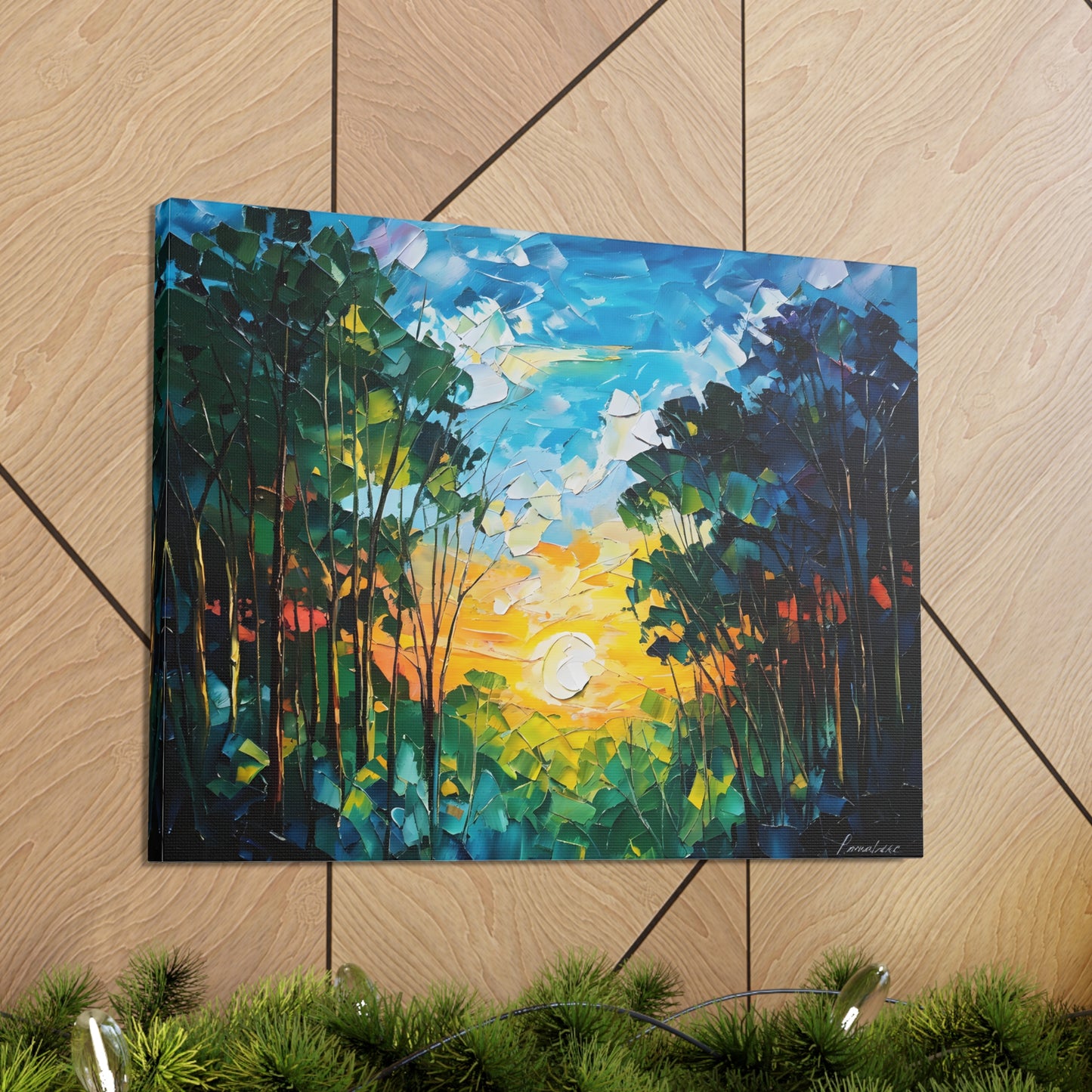 Swirling Landscapes: Classic Oil Painting Wall Décor