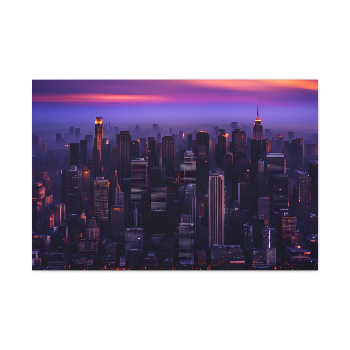 Metropolis Twilight: Cityscape Wall Décor