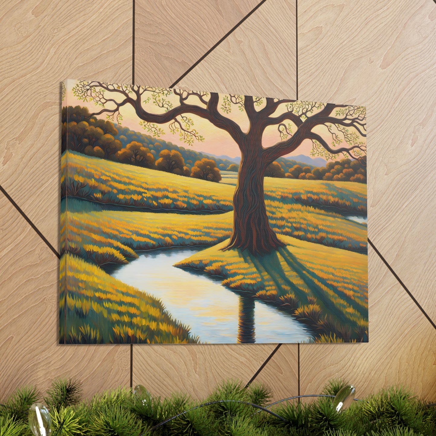 Whispering Field: Classic Oil Painting Wall Décor