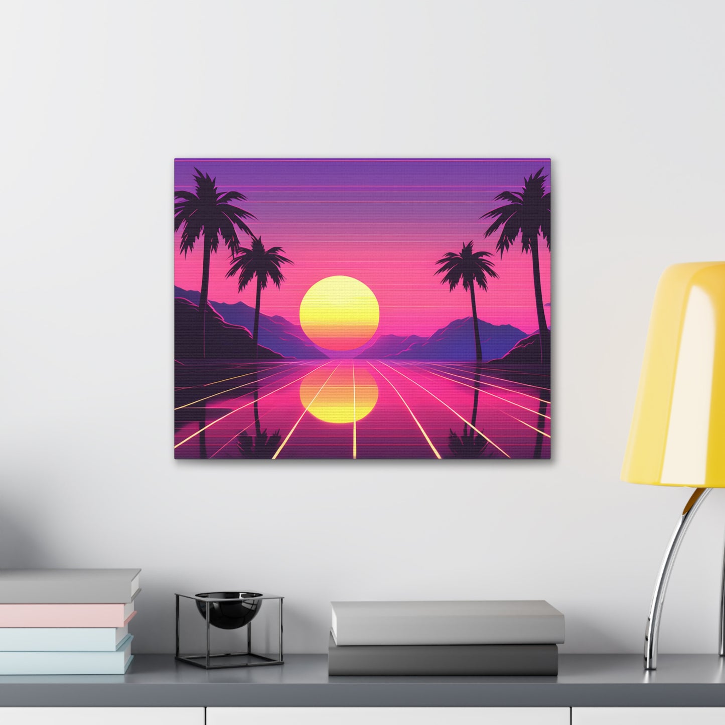 Neon Palms: Outrun Wall Décor