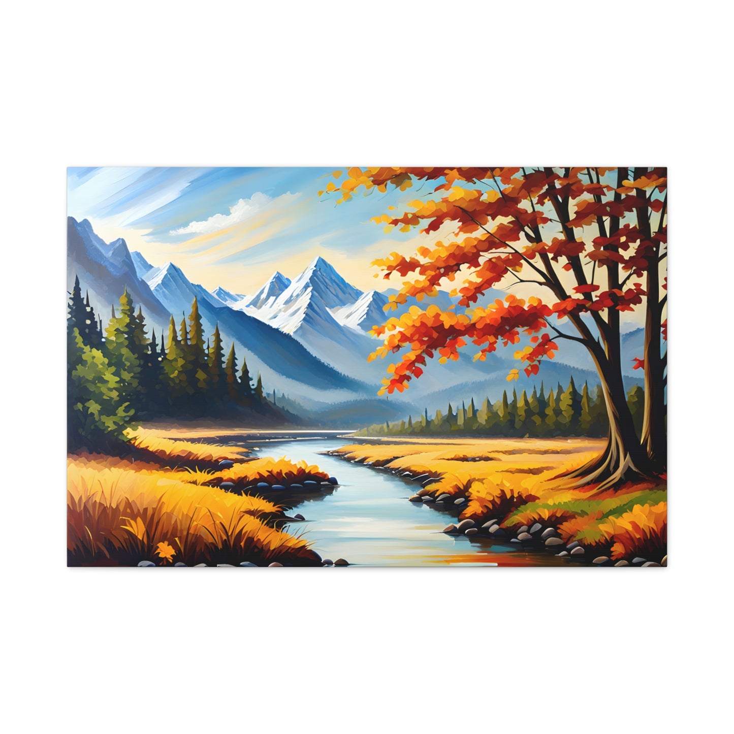 Autumn Canopy: Classic Oil Painting Wall Décor