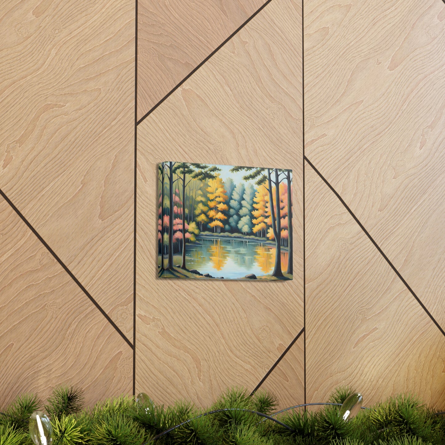 Serene Woodland: Classic Oil Painting Wall Décor