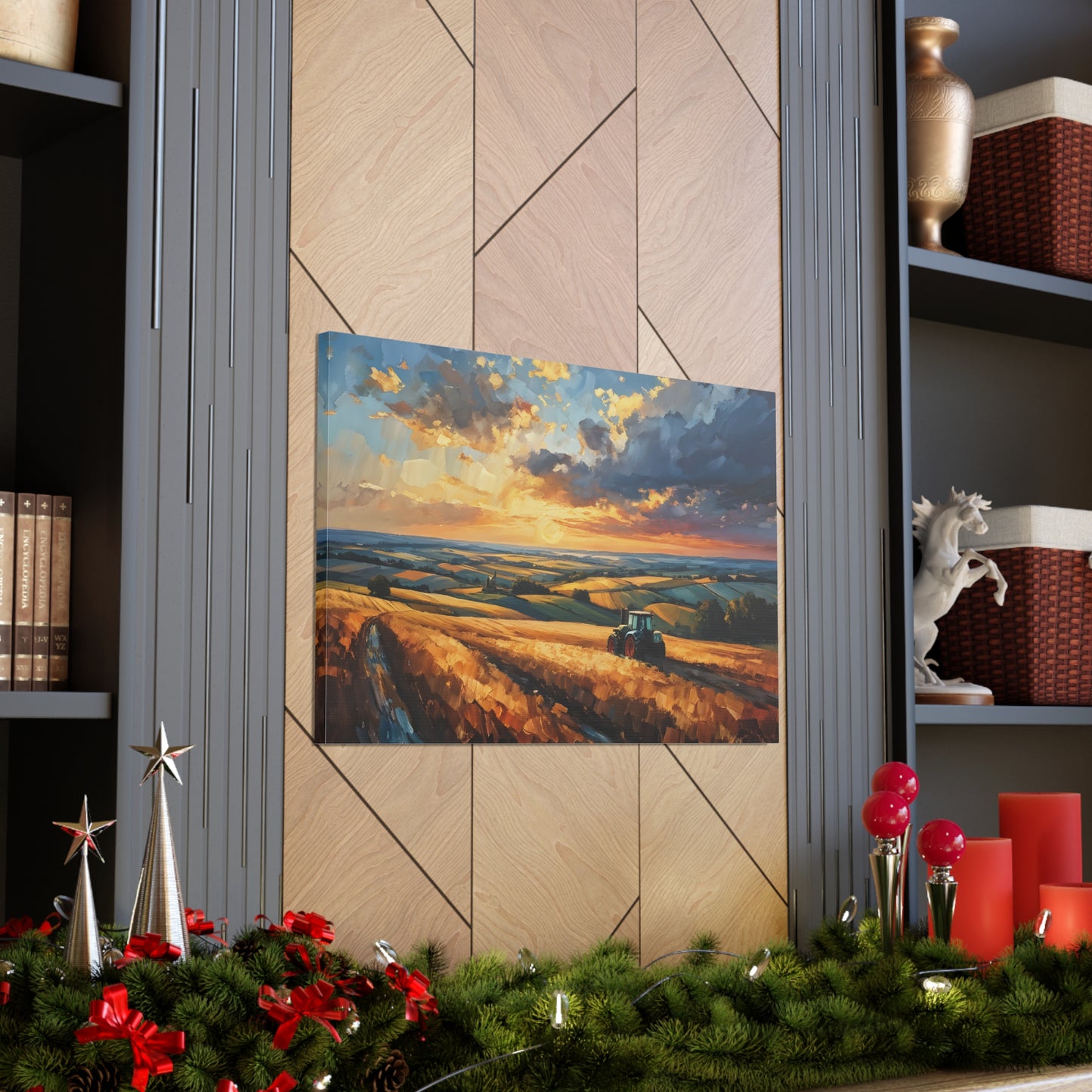 Verdant Ridge: Classic Oil Painting Wall Décor