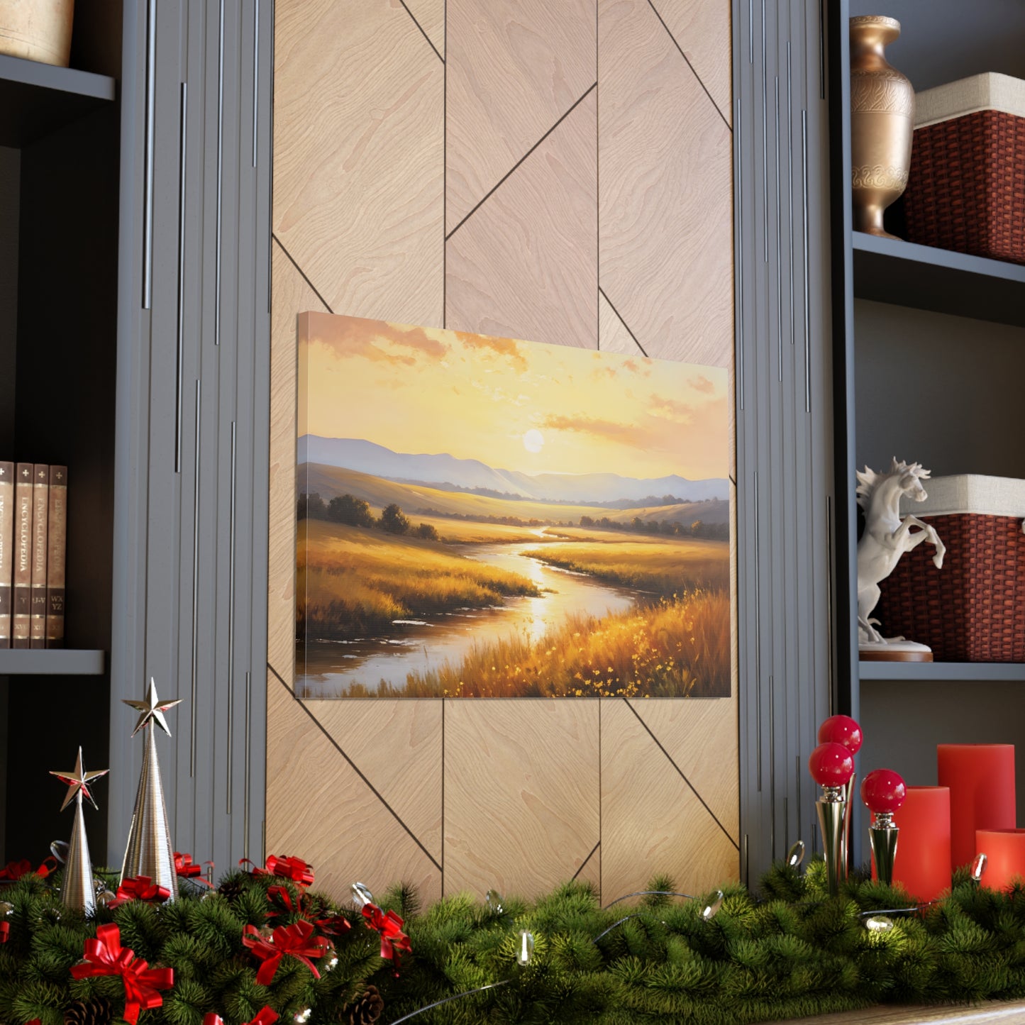 Serene Hills: Classic Oil Painting Wall Décor