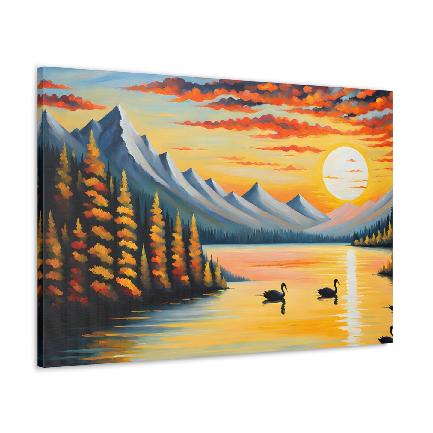 Mountain Vista: Classic Oil Painting Wall Décor