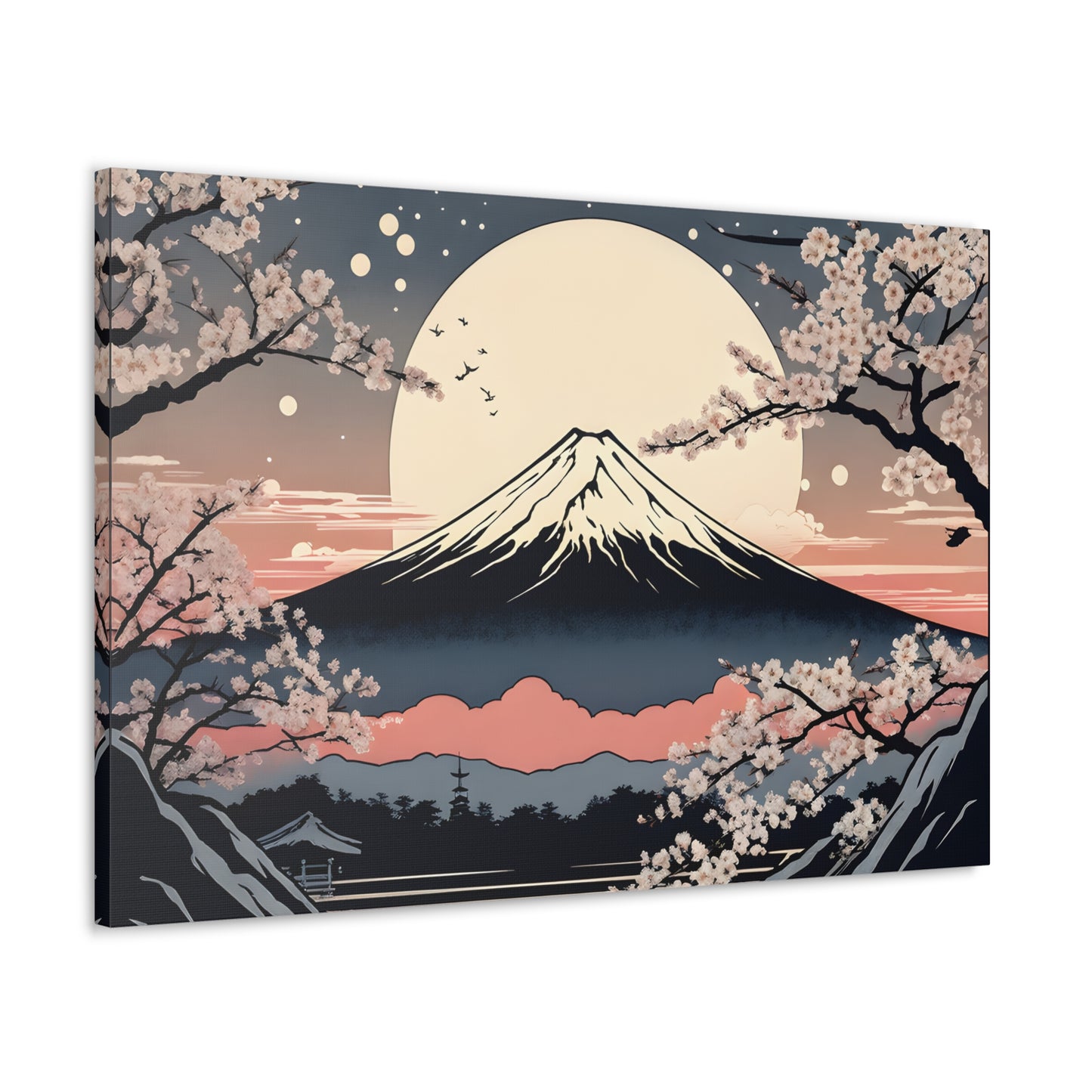 Moonlit Mountain: Ukiyo-e Wall Décor