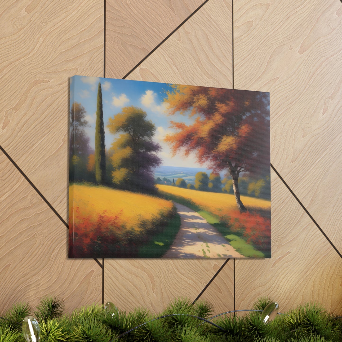 Nature's Pathway: Classic Oil Painting Wall Décor