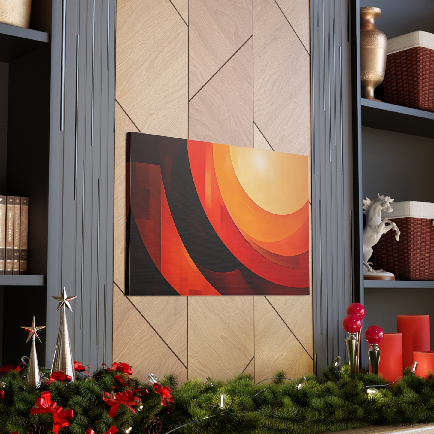 Amber Aura: Abstract Wall Décor