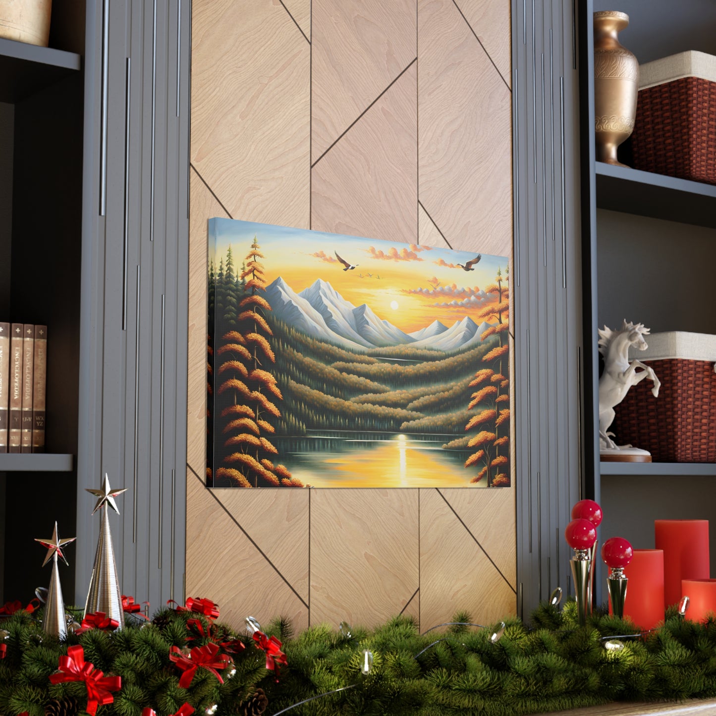 Sunburst Valley: Classic Oil Painting Wall Décor