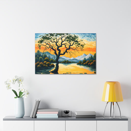 Golden Orchard: Classic Oil Painting Wall Décor