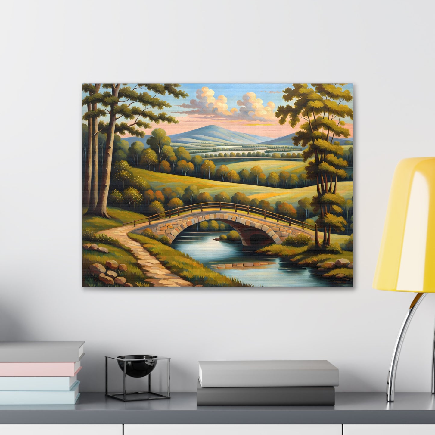 Whispering Ridge: Classic Oil Painting Wall Décor