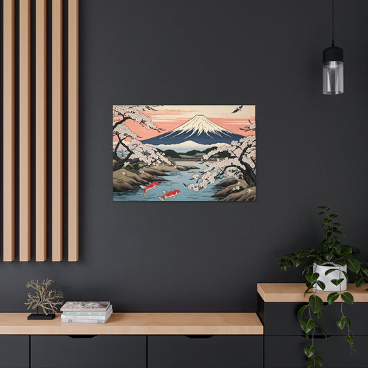 Koi Pond Reflections: Ukiyo-e Wall Décor